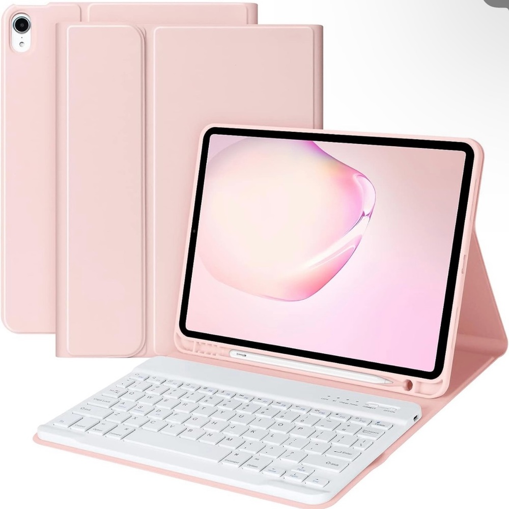 iPad 4th and 5th generation keyboard pink case